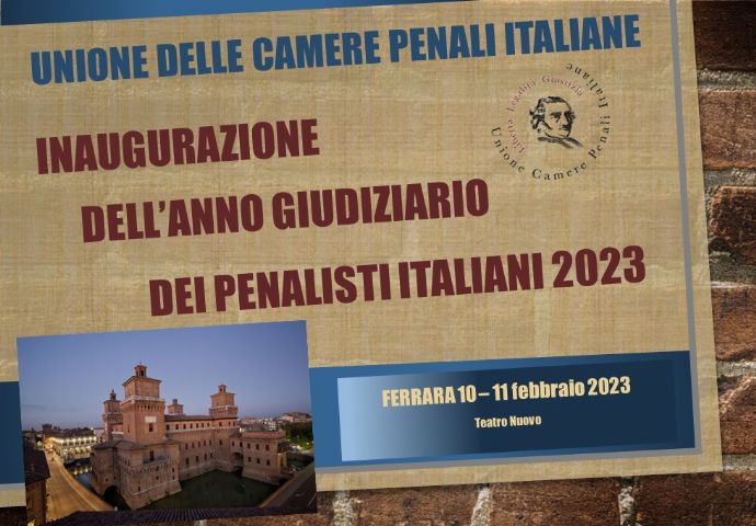 SAVE THE DATE - Inaugurazione dell'Anno Giudiziario dei penalisti Italiani 2023